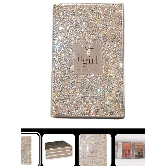 It Cosmetics Makeup LTD IT GIRL Beauty Book NEW Retired Silver BLING Tiny Smudge - Picture 1 of 6